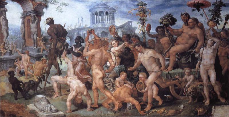 Maerten van heemskerck Triumph of Bacchus oil painting image